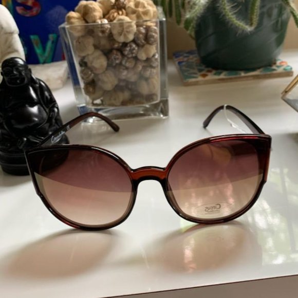 Circus by Sam Edelman  Round Cat-Eye Sunglasses - Picture 1 of 4